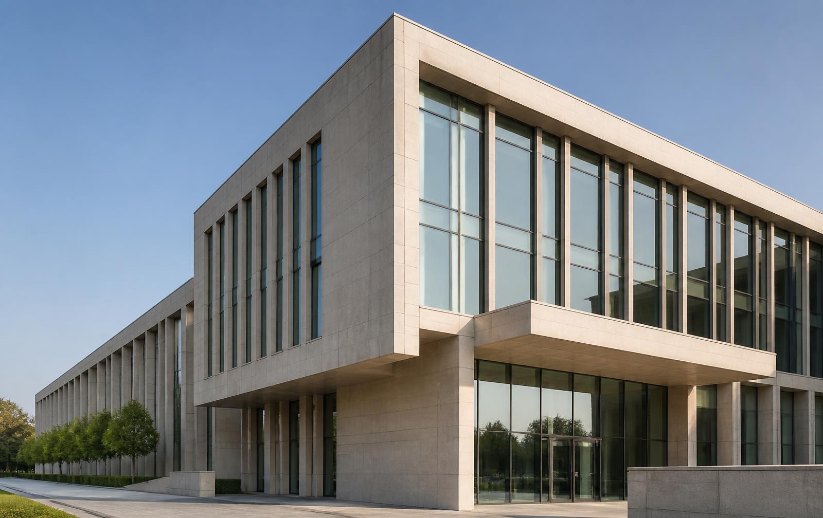 Façade d'un immeuble de bureaux contemporain
